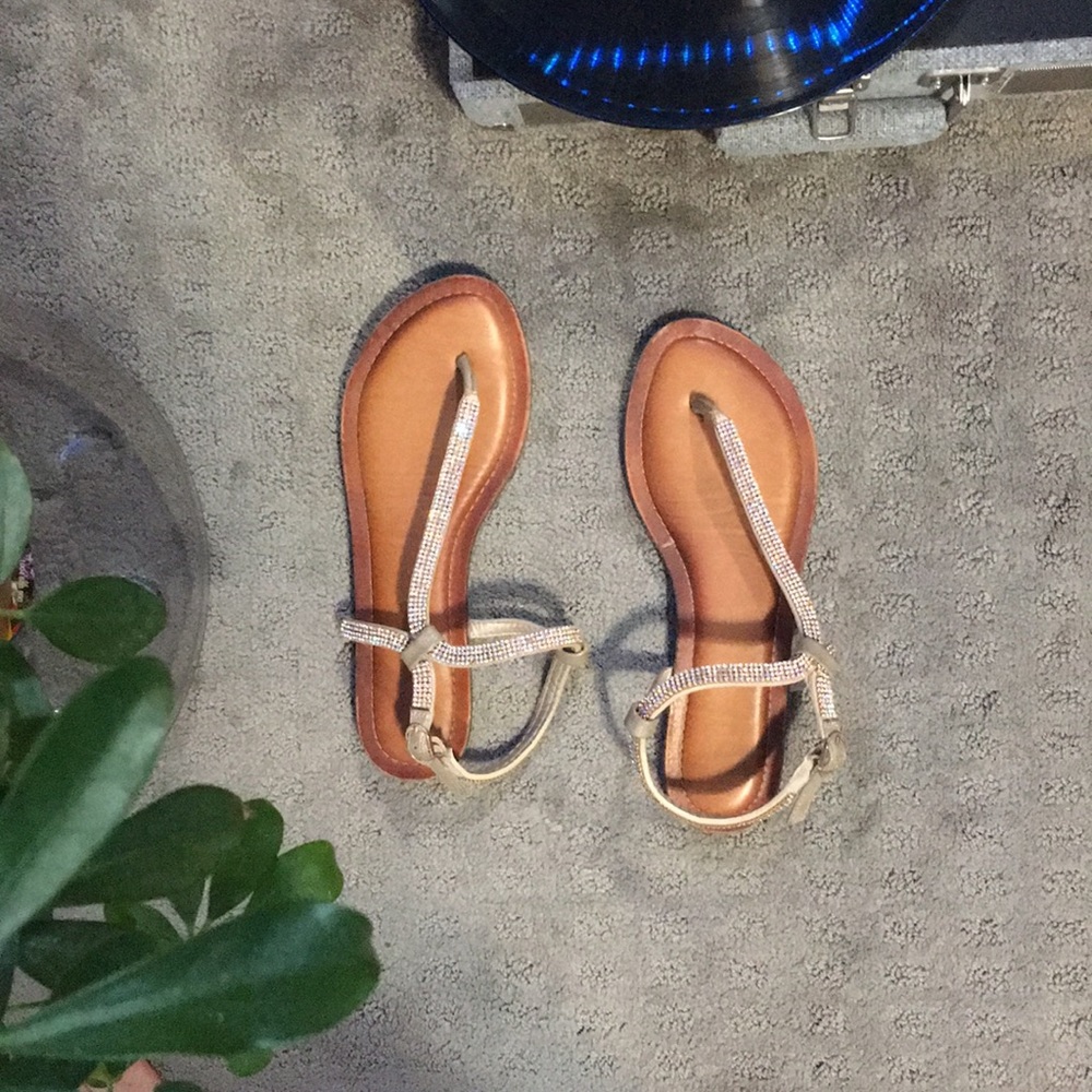 Sparkly strap sandals